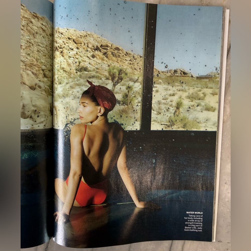 JADE SWIM Trophy One Piece Swimsuit Lava Red Size Small NWT Hailey Bieber VOGUE